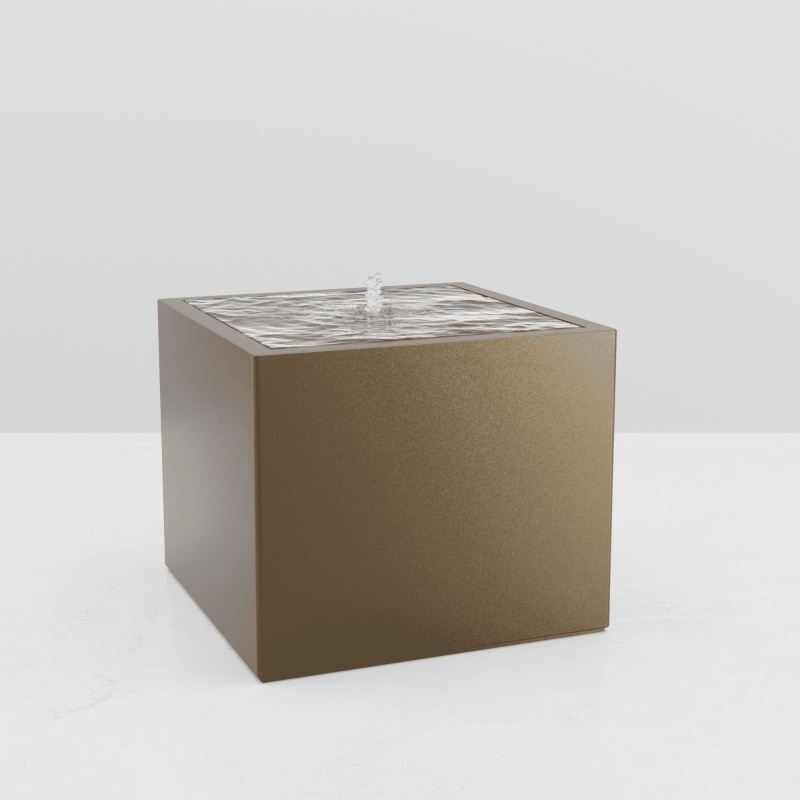 TAVOLO D’ACQUA QUADRATO EFFETTO METALLO