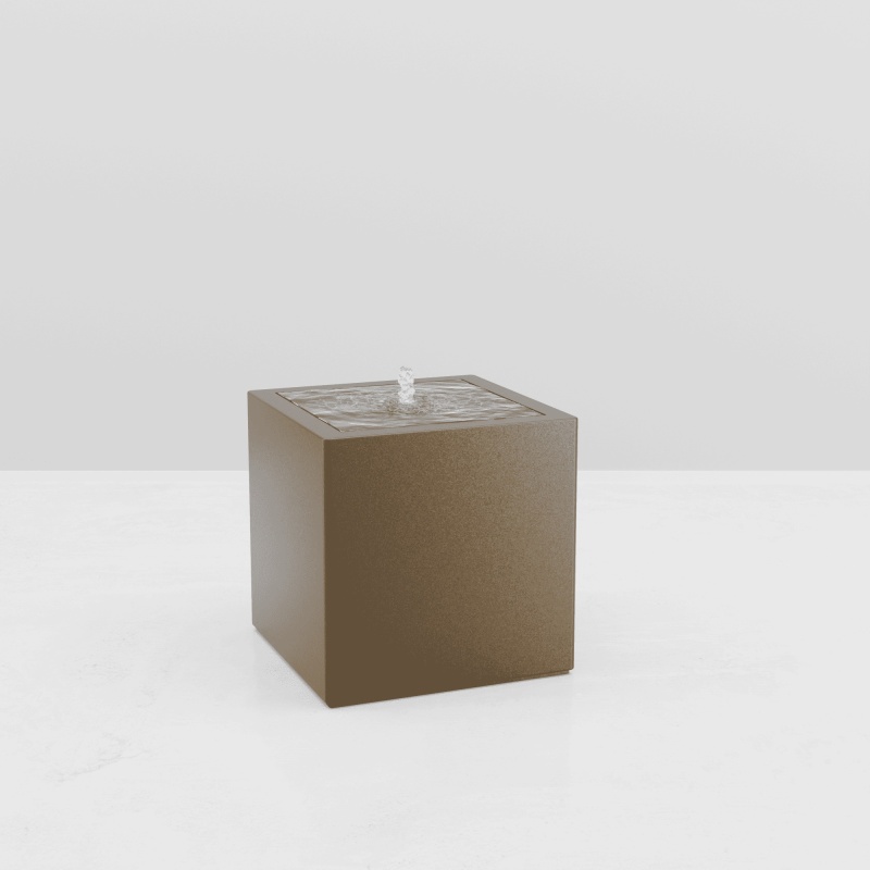 SQUARE WATER TABLE METAL EFFECT