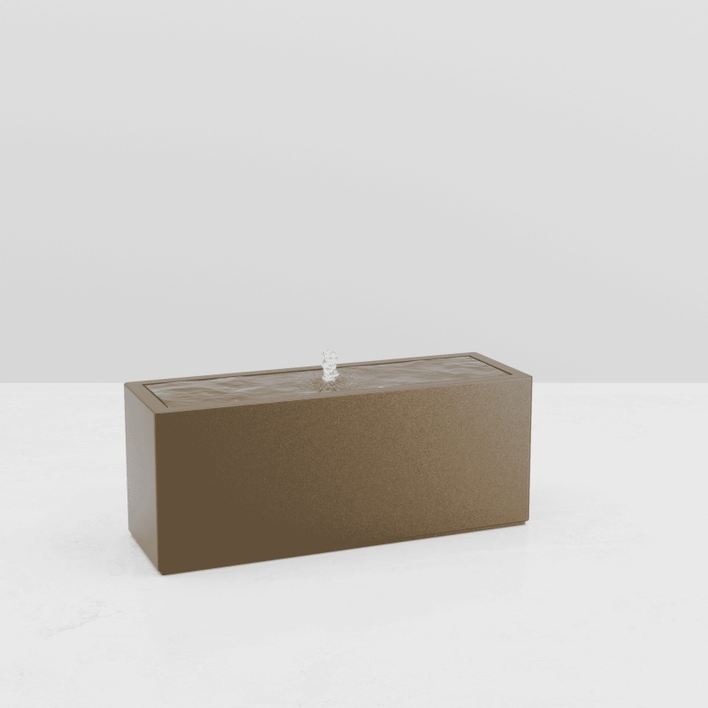 RECTANGULAR WATER TABLE METAL EFFECT