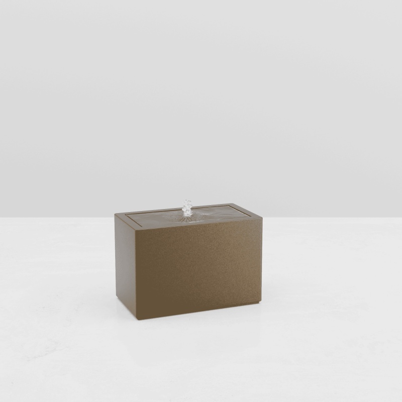 RECTANGULAR WATER TABLE METAL EFFECT