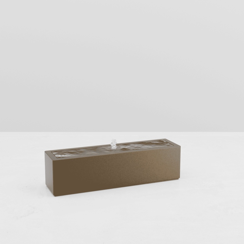 RECTANGULAR WATER TABLE METAL EFFECT
