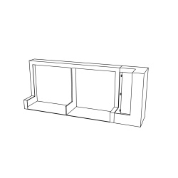 BORDUUR HOOGTE 40 cm