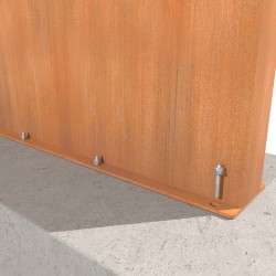 MUUR IN CORTEN STAAL in Corten Staal