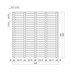 EXOTISCH HOUTEN PANEEL LINEA 180X180CM voor landschapsarchitect en gemeenten