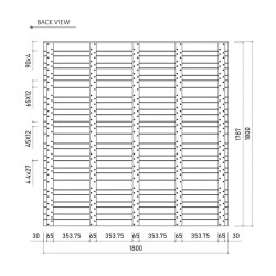 EXOTISCH HOUTEN PANEEL VARIA 180X180CM voor landschapsarchitect en gemeenten