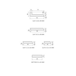 EXOTISCH HOUTEN PANEEL VARIA 180X180CM voor landschapsarchitect en gemeenten