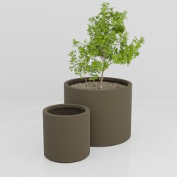 CILINDRISCHE PLANTENBAK TALOS voor landschapsarchitecten en gemeenten