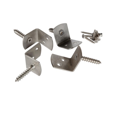  LOT DE 4 EQUERRES DE FIXATION INOX pour paysagistes et collectivité