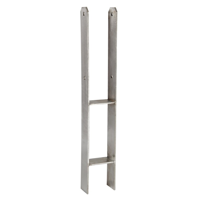  PIED DE POTEAU INOX EN H POUR POTEAU 9X9CM pour paysagistes et collectivité