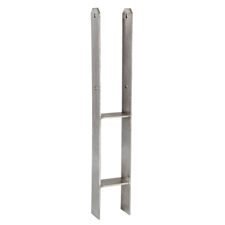  PIED DE POTEAU INOX EN H POUR POTEAU 9X9CM pour paysagistes et collectivité